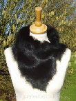 Black Toscana Shearling Tippet n Fastens with Magnets