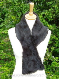 43 inch Brown Shortwool Shearling Scarf