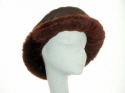 Wine nappa sheepskin hat  with wide brim 45